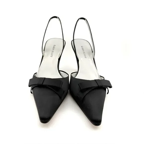 Women shoe's: Karen Scott Black Slingback Heels - Picture 15 of 15